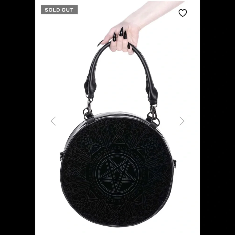 BNIP - NWT KILLSTAR PURSE Super Naturalist handbag / Round Pentagram Goth Purse - Picture 2 of 11